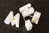 Vintage White Ceramic Push Pins "WISH" (c.1940s) - thirdshift