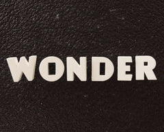 Vintage White Ceramic Push Pins "WONDER" (c.1940s) - thirdshift