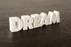 Vintage White Ceramic Push Pins "DREAM" (c.1940s) - thirdshift