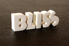 Vintage White Ceramic Push Pins "BLISS" (c.1940s) - thirdshift