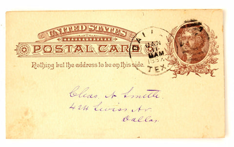 Vintage Post Card Grand Lodge of Texas Freemason Dues (January 5, 1887) - thirdshift
