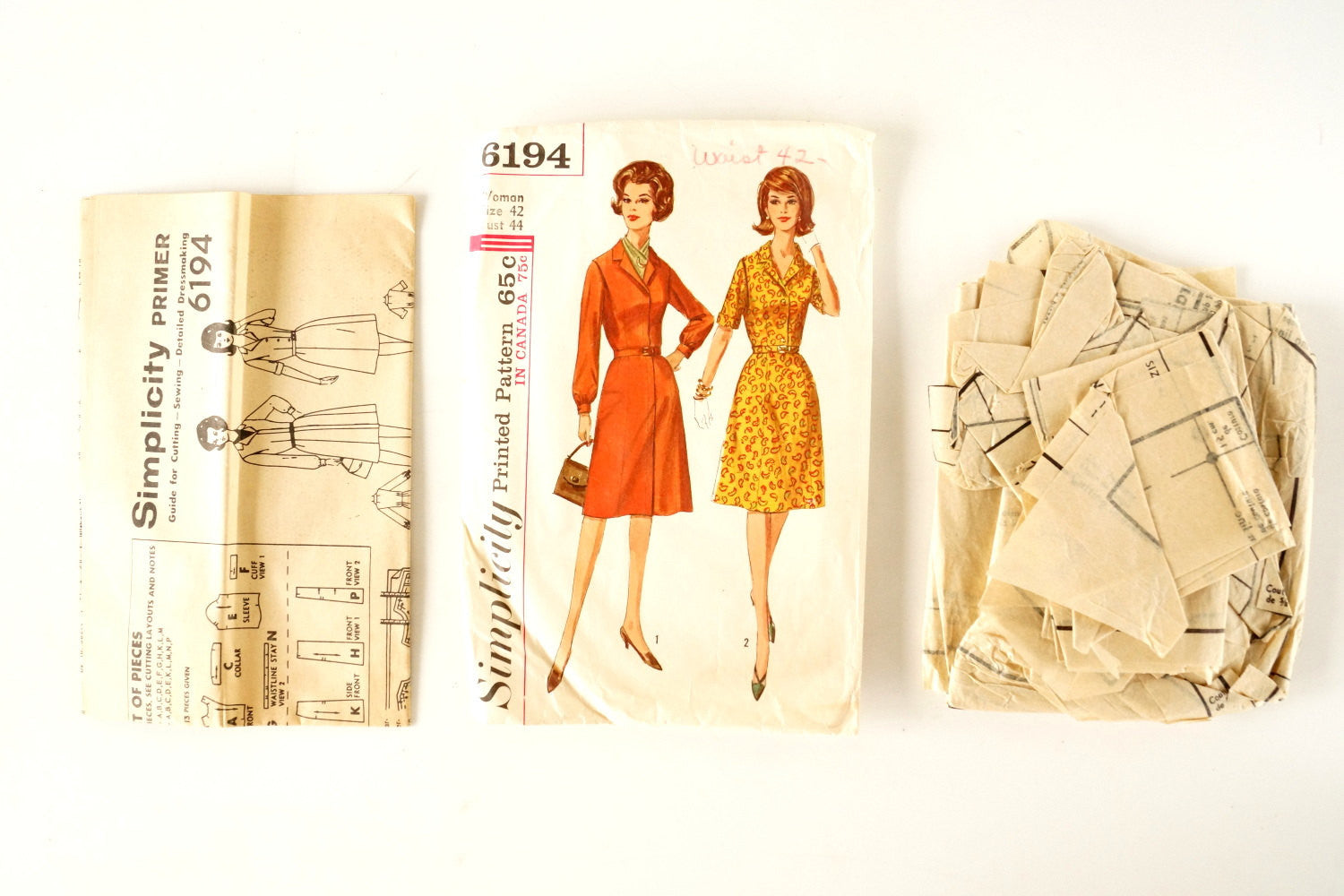 Vintage Simplicity Pattern 6194 Misses' / Women's Dress Size 42 Bust 4 – ThirdShiftVintage.com Vintage Simplicity Pattern 6194 Misses' / Women's Dress Size 42 Bust 4 – ThirdShiftVintage.com