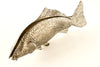 Vintage Italian Silvertone Metal Fish Napkin Holder / Fish Photo Holder with Original Box (c.1960s) - thirdshift
