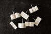 Vintage White Ceramic Push Pins "IMAGINE" (c.1940s) - thirdshift