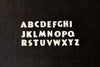 Vintage White Ceramic Push Pins Alphabet Letters A to Z, 26 pins (c.1940s) - thirdshift