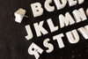 Vintage White Ceramic Push Pins Alphabet Letters A to Z, 26 pins (c.1940s) - thirdshift