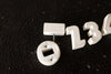 Vintage White Ceramic Push Pins Numbers 0 to 9, 10 pins (c.1940s) - thirdshift