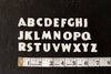 Vintage White Ceramic Push Pins Alphabet Letters A to Z, 26 pins (c.1940s) - thirdshift