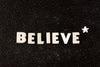 Vintage White Ceramic Push Pins "BELIEVE*" (c.1940s) - thirdshift