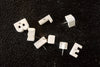 Vintage White Ceramic Push Pins "BELIEVE*" (c.1940s) - thirdshift