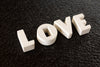 Vintage White Ceramic Push Pins "LOVE" (c.1940s) - thirdshift