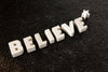 Vintage White Ceramic Push Pins "BELIEVE*" (c.1940s) - thirdshift