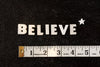 Vintage White Ceramic Push Pins "BELIEVE*" (c.1940s) - thirdshift
