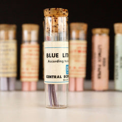 Vintage Glass Vial of Litmus Paper, Blue Paper, Ivory Label (c.1940s) - thirdshift