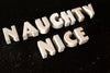 Vintage White Ceramic Push Pins "NAUGHTY NICE", 11 pins (c.1940s) - thirdshift