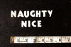 Vintage White Ceramic Push Pins "NAUGHTY NICE", 11 pins (c.1940s) - thirdshift