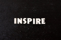 Vintage White Ceramic Push Pins "INSPIRE" (c.1940s) - thirdshift