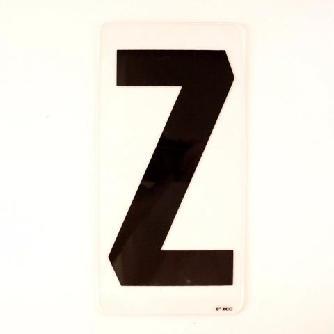 Vintage Industrial Marquee Sign Letter "Z", Black on Clear Acrylic, 10" tall (c.1970s) - thirdshift