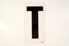 Vintage Industrial Marquee Sign Letter "T", Black on Clear Acrylic, 10" tall (c.1970s) - thirdshift