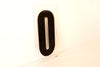 Vintage Industrial Marquee Sign Letter "O", Black on Clear Acrylic, 10" tall (c.1970s) - thirdshift