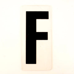 Vintage Industrial Marquee Sign Letter "F", Black on Clear Acrylic, 10" tall (c.1970s) - thirdshift