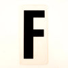 Vintage Industrial Marquee Sign Letter "F", Black on Clear Acrylic, 10" tall (c.1970s) - thirdshift