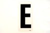 Vintage Industrial Marquee Sign Letter "E", Black on Clear Acrylic, 10" tall (c.1970s) - thirdshift