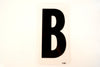Vintage Industrial Marquee Sign Letter "B", Black on Clear Acrylic, 10" tall (c.1970s) - thirdshift