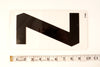 Vintage Industrial Marquee Sign Letter "Z", Black on Clear Acrylic, 10" tall (c.1970s) - thirdshift