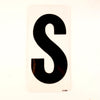Vintage Industrial Marquee Sign Letter "S", Black on Clear Acrylic, 10" tall (c.1970s) - thirdshift