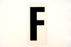 Vintage Industrial Marquee Sign Letter "F", Black on Clear Acrylic, 10" tall (c.1970s) - thirdshift