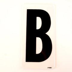 Vintage Industrial Marquee Sign Letter "B", Black on Clear Acrylic, 10" tall (c.1970s) - thirdshift