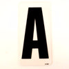 Vintage Industrial Marquee Sign Letter "A", Black on Clear Acrylic, 10" tall (c.1970s) - thirdshift