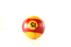 Vintage Burgundy Striped Number 15 Pool Ball / Billiard Ball, Standard Size (c.1950s) - thirdshift