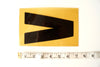 Vintage Industrial Marquee Sign Letter "V", Black on Yellow Flexible Plastic, 7" tall (c.1970s) - thirdshift