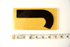 Vintage Industrial Marquee Sign Letter "J", Black on Yellow Flexible Plastic, 7" tall (c.1970s) - thirdshift