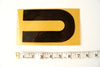 Vintage Industrial Marquee Sign Letter "U", Black on Yellow Flexible Plastic, 7" tall (c.1970s) - thirdshift