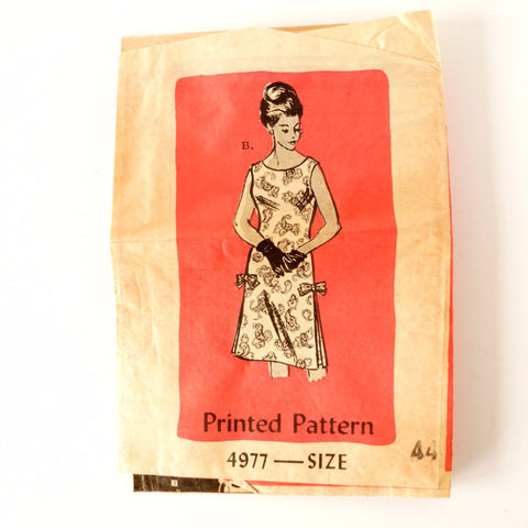 Vintage Ladies' Sleeveless Dress by Anne Adams Pattern 4977, Size 44 (c.1960s) - thirdshift