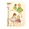 Vintage Simplicity Pattern 3807, Toddler's Dress Pinafore Panties, Size 1 (c.1950s) - thirdshift