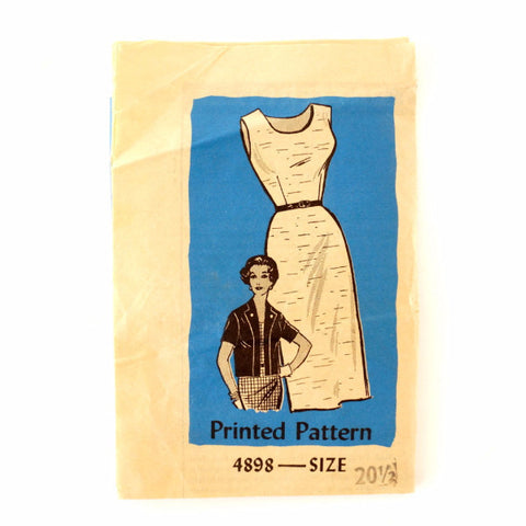 Vintage Women's Dress & Summer Jacket Mail Order Pattern 4898 Size 20-1/2 (c.1950s) - thirdshift