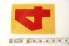 Vintage Industrial Marquee Sign Number "4", Red Yellow Flexible Plastic, 7" (c.1970s) - thirdshift
