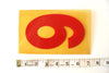 Vintage Industrial Marquee Sign Number "9", Red Yellow Flexible Plastic, 7" (c.1970s) - thirdshift