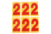 Vintage Industrial Marquee Sign Number "2", Red Yellow Flexible Plastic, 7" (c.1970s) - thirdshift