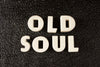 Vintage White Ceramic Push Pins "OLD SOUL" (c.1940s) - thirdshift