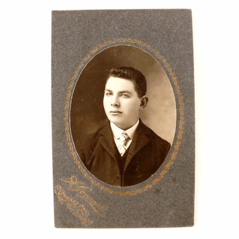 Antique Photograph Cabinet Card of Young Man from Superior WI (c.1890s) - thirdshift