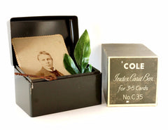 Vintage Metal Index Card / Recipe Card File Box in Original Box by Cole (c.1950s) N2 - thirdshift
