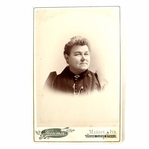 Antique Photograph Cabinet Card of Woman from Indiana (c.1880s) - thirdshift