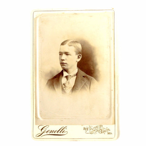 Antique Photograph Cabinet Card of Young Man from St. Louis Missouri (c.1880s) - thirdshift