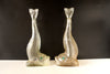 Vintage Fish Shaped Decanter in Pink Tinted Glass with Stopper (c.1940s) - thirdshift
