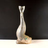 Vintage Fish Shaped Decanter in Pink Tinted Glass with Stopper (c.1940s) - thirdshift